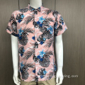 Multi-color Short Sleeve Shirts Printed 100% polyester holiday shirt Supplier